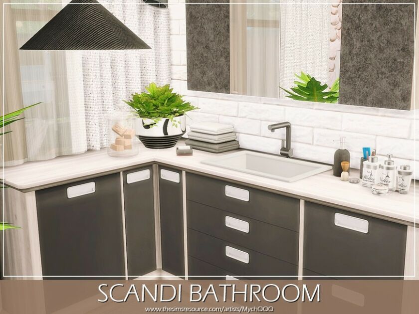 sims 4 cc scandi bathroom by mychqqq 2