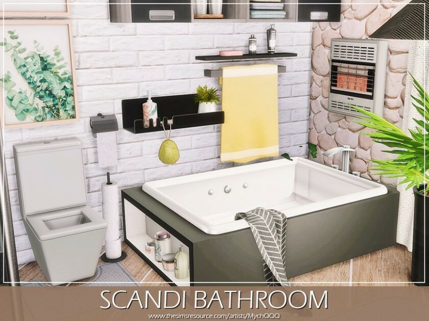 sims 4 cc scandi bathroom by mychqqq 4