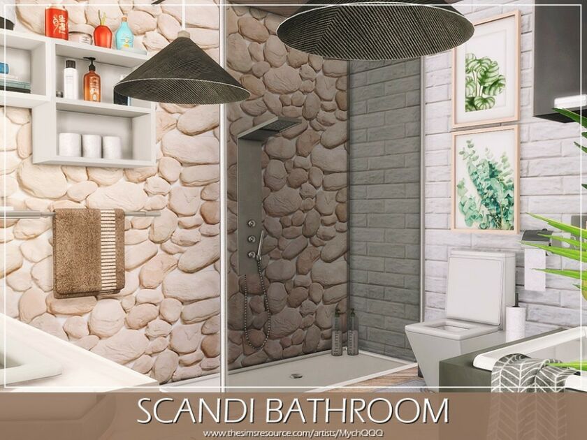 sims 4 cc scandi bathroom by mychqqq 5