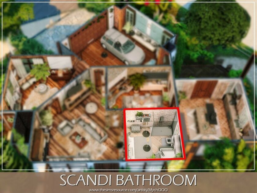 sims 4 cc scandi bathroom by mychqqq 7