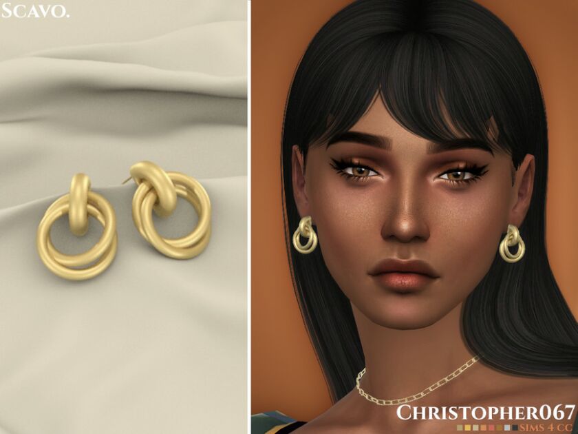 Scavo Earrings / Christopher067 Sims 4 CC