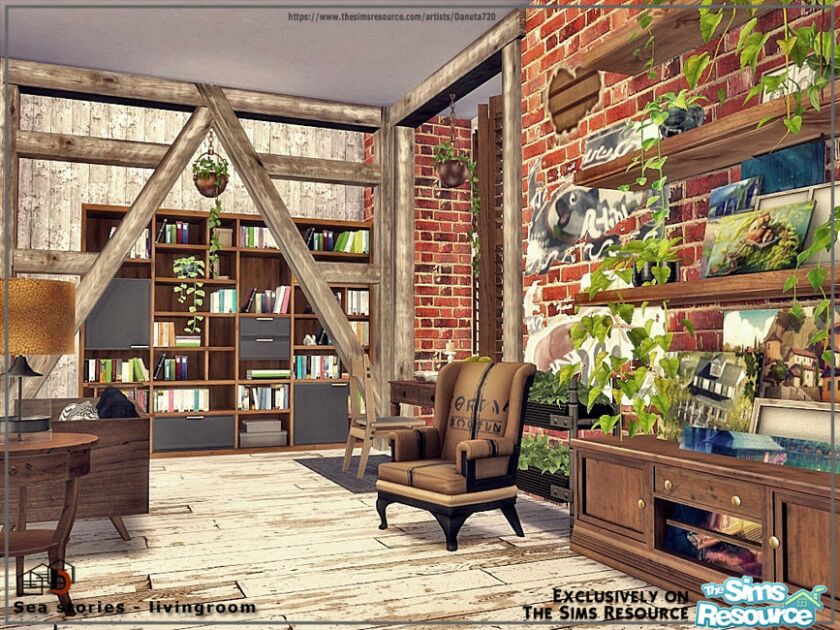 sims 4 cc sea stories livingroom by danuta720 7