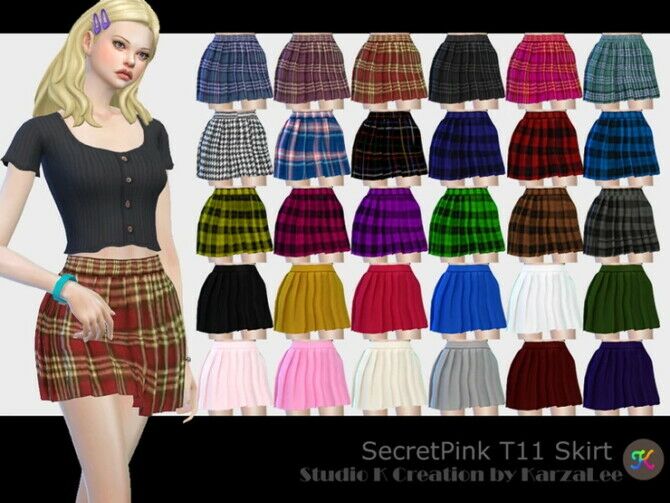 Secretpink T11 Skirt Sims 4 CC