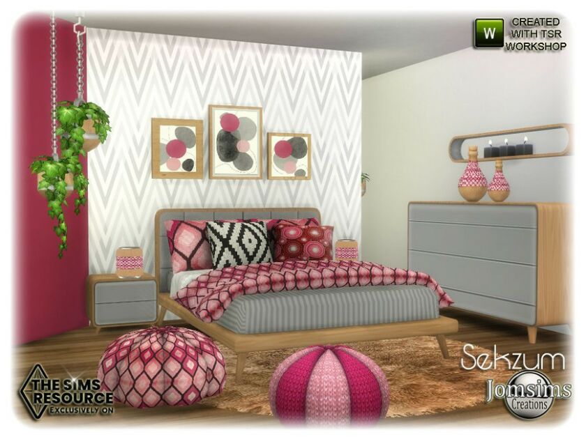 sims 4 cc sekzum bedroom by jomsims 5