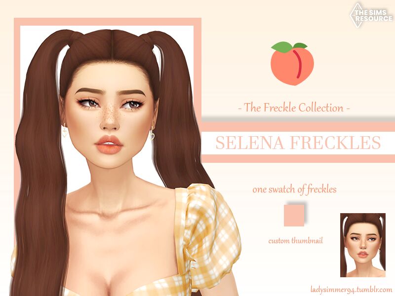 Selena Freckles By Ladysimmer94 Sims 4 CC