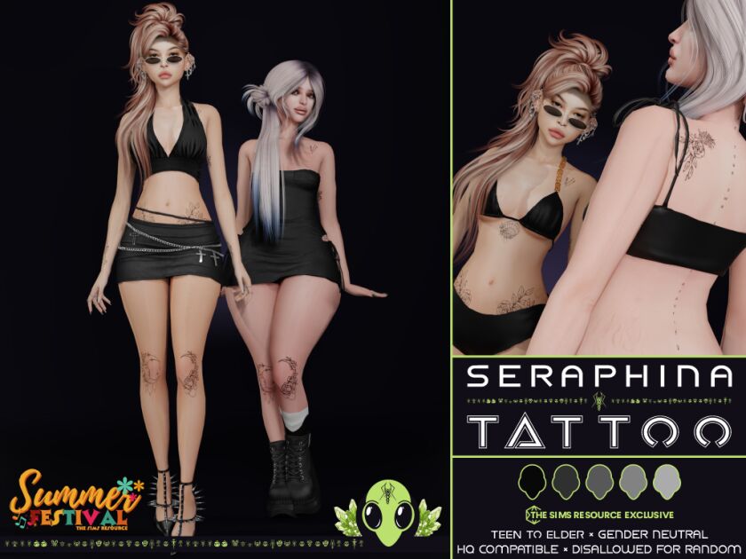 Seraphina Tattoo Sims 4 CC