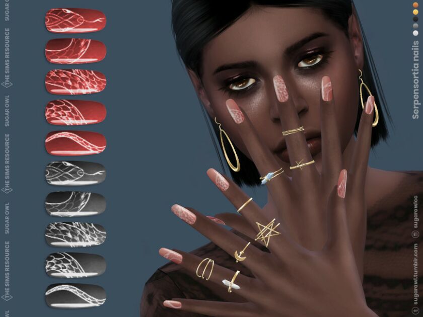 Serpensortia Nails Sims 4 CC