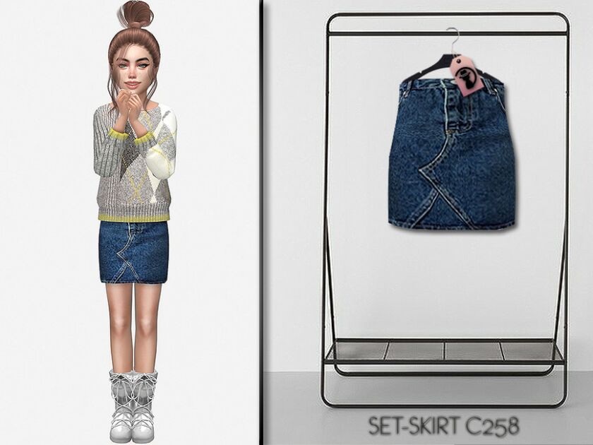 Set-Skirt C258 By Turksimmer Sims 4 CC