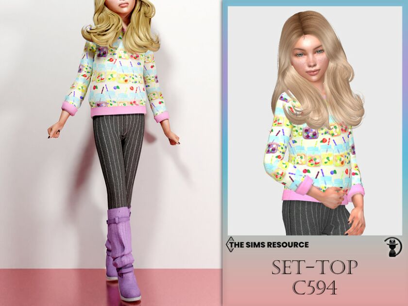 Set-Top C594 By Turksimmer Sims 4 CC