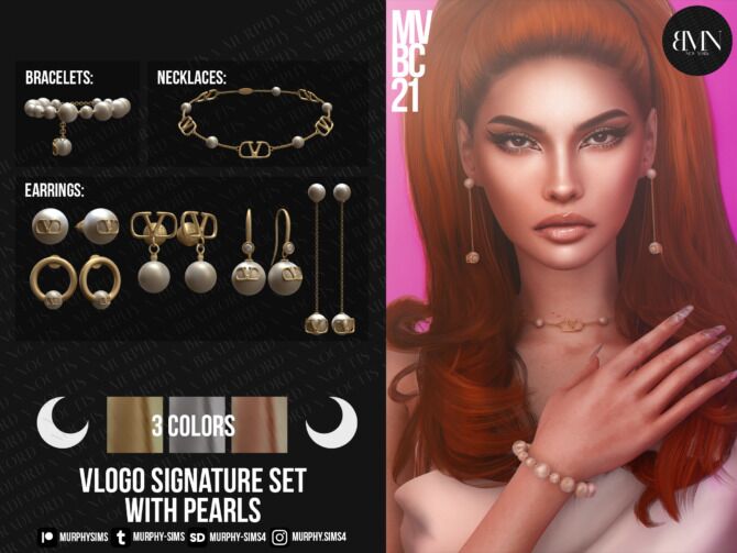 SET With Pearls [Mvbc21] By Murphy Sims 4 CC