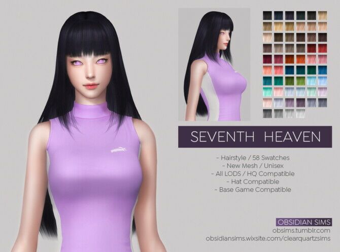 Seventh Heaven Hairstyle Sims 4 CC