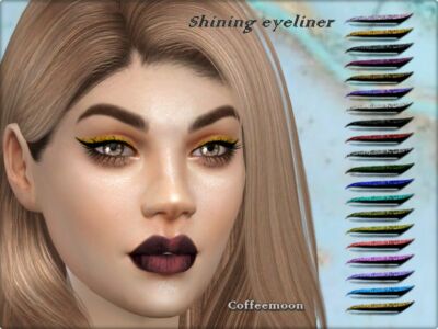 Shining Glitter Eyeliner By Coffeemoon Sims 4 CC