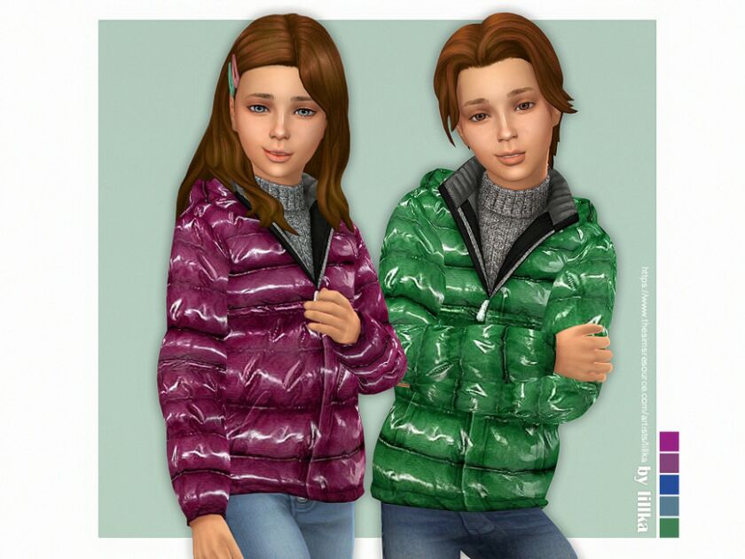 Shiny Jacket – Kids By Lillka Sims 4 CC