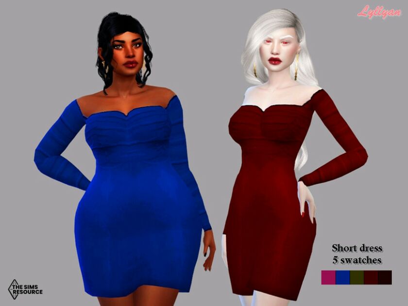 Short Dress- Cheila By Lyllyan Sims 4 CC