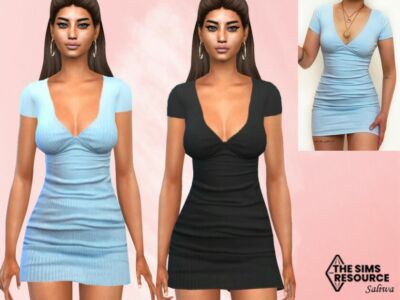 Short Sleeve Casual Dresses By Saliwa Sims 4 CC