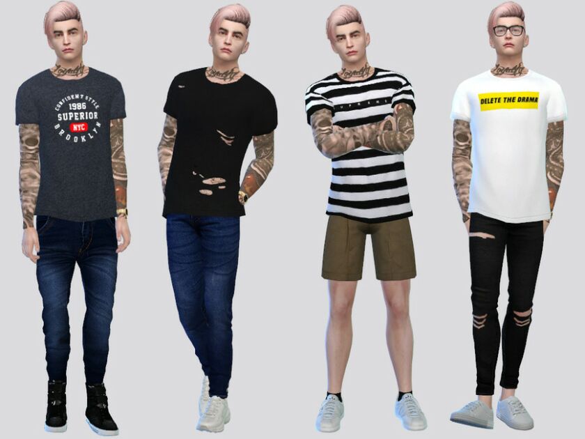 Shortsleeve Tees By Mclaynesims Sims 4 CC