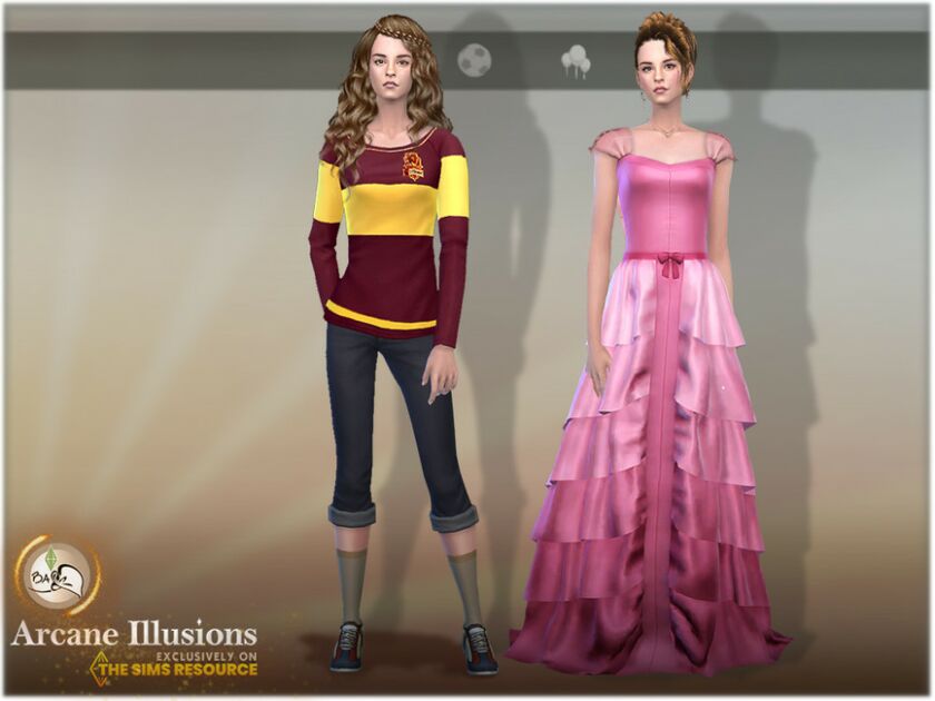 sims 4 cc sim hermione granger arcaneillusions tsr only cc by bakalia 2