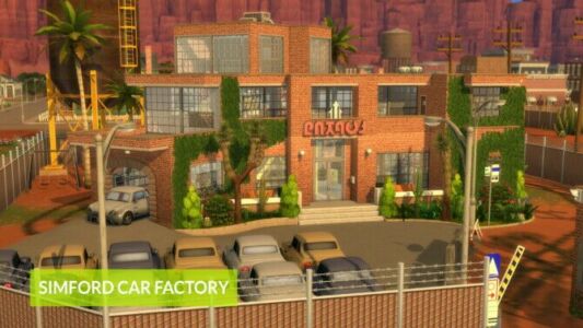 Simford CAR Factory Sims 4 CC