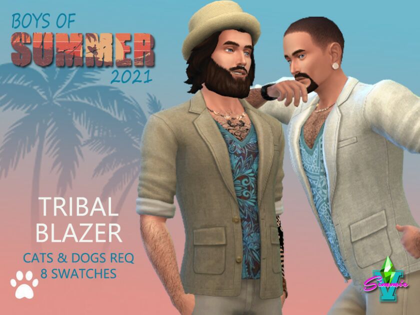 Simmiev BOS Tribal Blazer By Simmiev Sims 4 CC