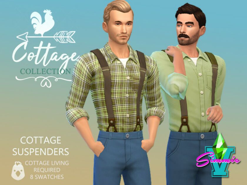 Simmiev Cottage Suspenders By Simmiev Sims 4 CC