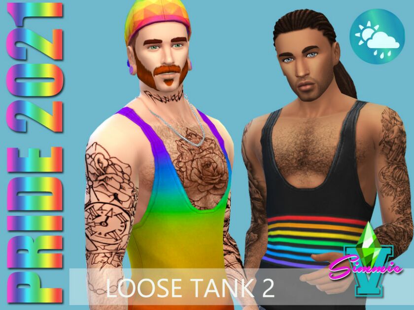 Simmiev Pride21 Loose Tank 2 By Simmiev Sims 4 CC