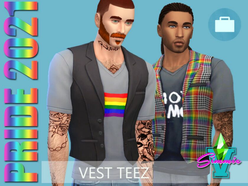 Simmiev Pride21 Vested Teez By Simmiev Sims 4 CC