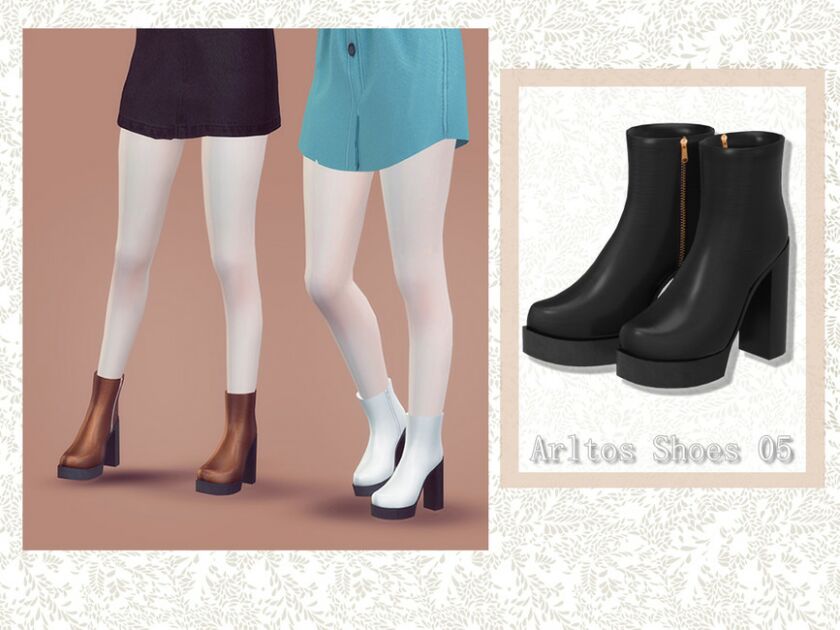 Simple Boots / 5 By Arltos Sims 4 CC