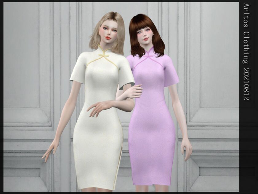 Simple Cheongsam / 20210812 Sims 4 CC