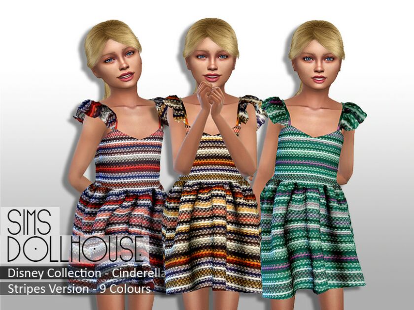 Dollhouse – Cinderella Stripes Version (Child) Sims 4 CC