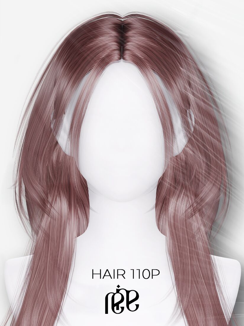 Reina Hair 110 Sims 4 CC