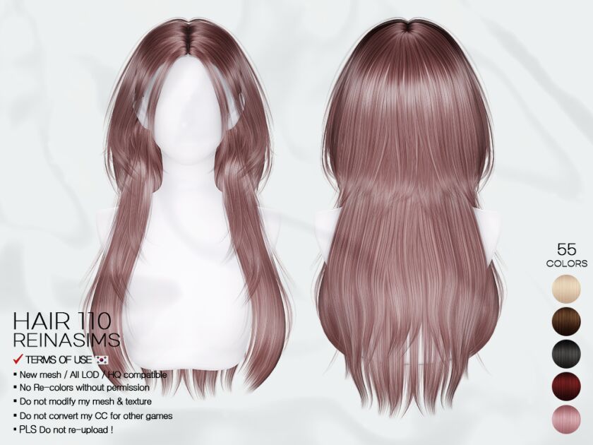 sims 4 cc sims4 reina ts4 hair 110 2