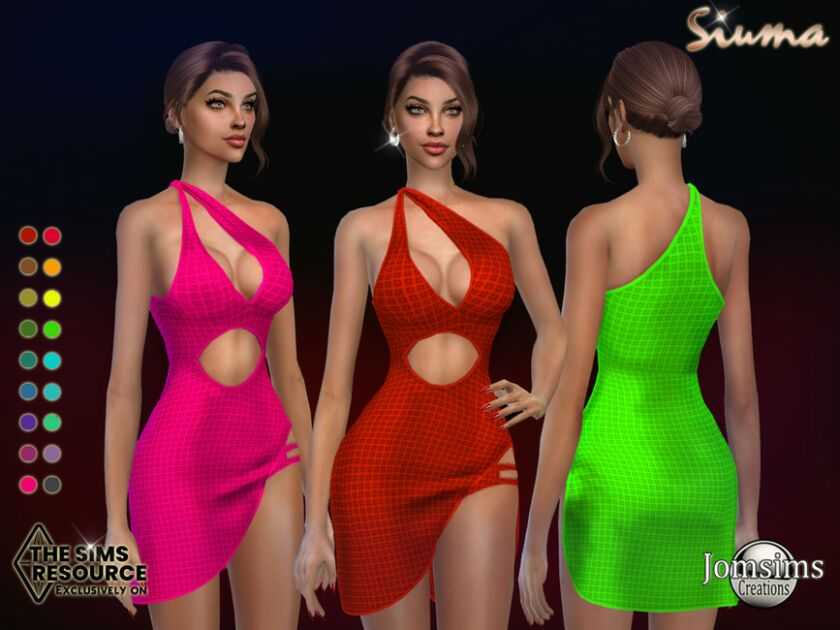 Siuama Dress By Jomsims Sims 4 CC