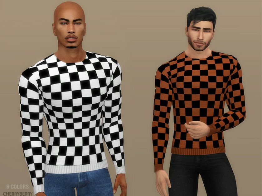 Skater – Men’S Sweater By Cherryberrysim Sims 4 CC