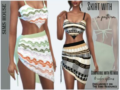 Skirt With A Pattern Sims 4 CC