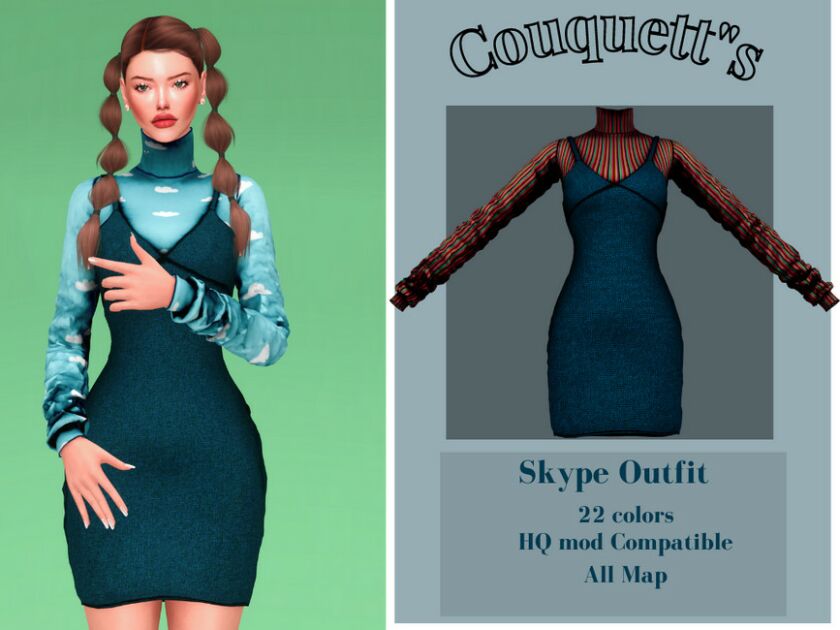 Skyper Outfit By Couquett Sims 4 CC