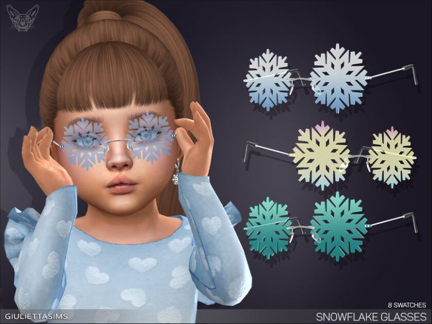 Snowflake Glasses For Toddlers By Feyona Sims 4 CC