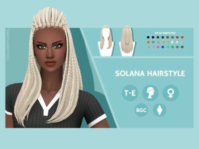 Solana Hairstyle By Simcelebrity00 Sims 4 CC