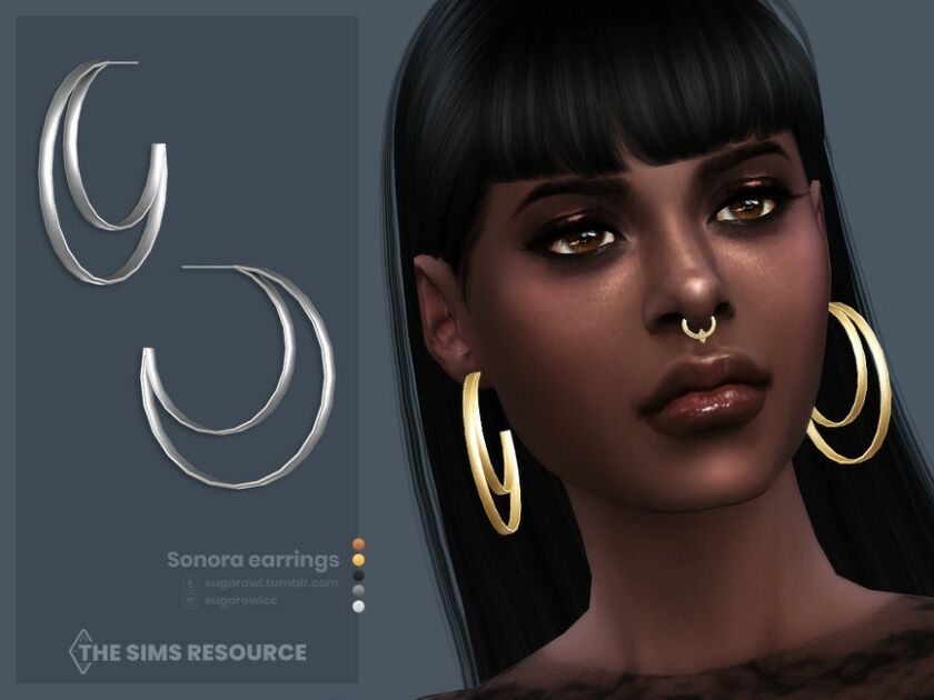 Sonora Earrings Sims 4 CC