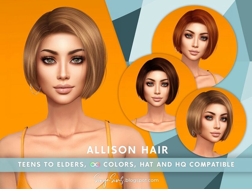 SonyaSims Allison Hair Sims 4 CC