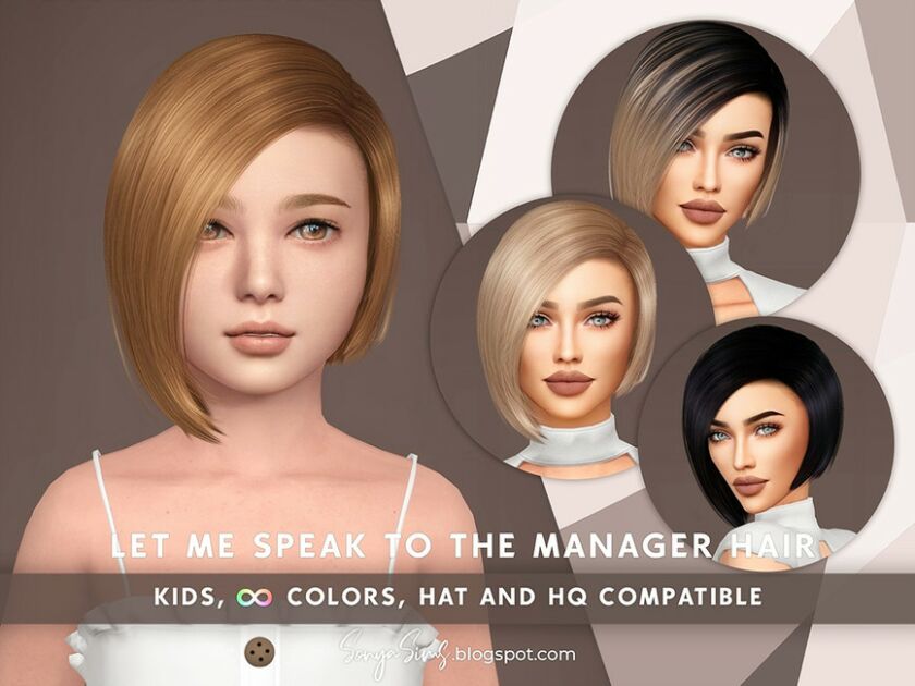 Let Me Speak To The Manager Hair Kids Sims 4 CC