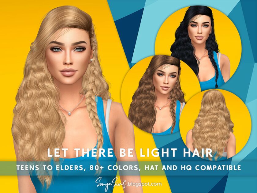 Sonyasims LET There BE Light Hair (Patreon Early Access) By Sonyasimscc Sims 4 CC