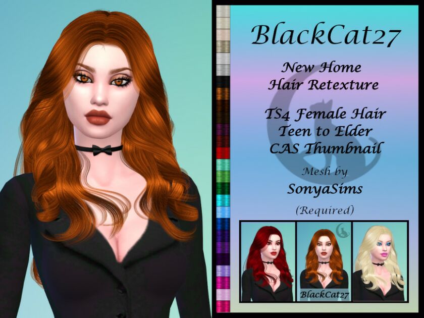 SonyaSims NEW Home Hair Retexture (Mesh Needed) Sims 4 CC