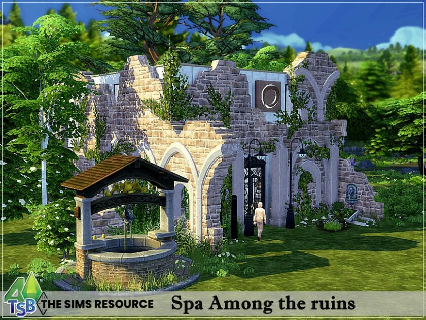 SPA Among The Ruins || Industrial || NO CC By Bozena Sims 4 CC