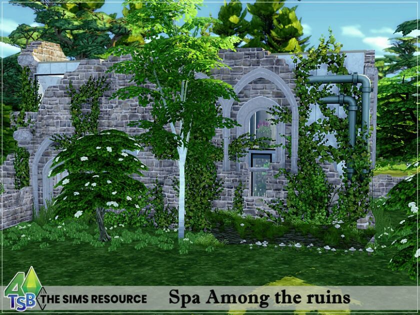 sims 4 cc spa among the ruins industrial no cc by bozena 2