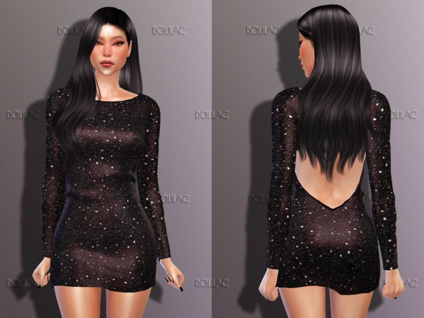 Sparkle Mini Dress DO195 Sims 4 CC