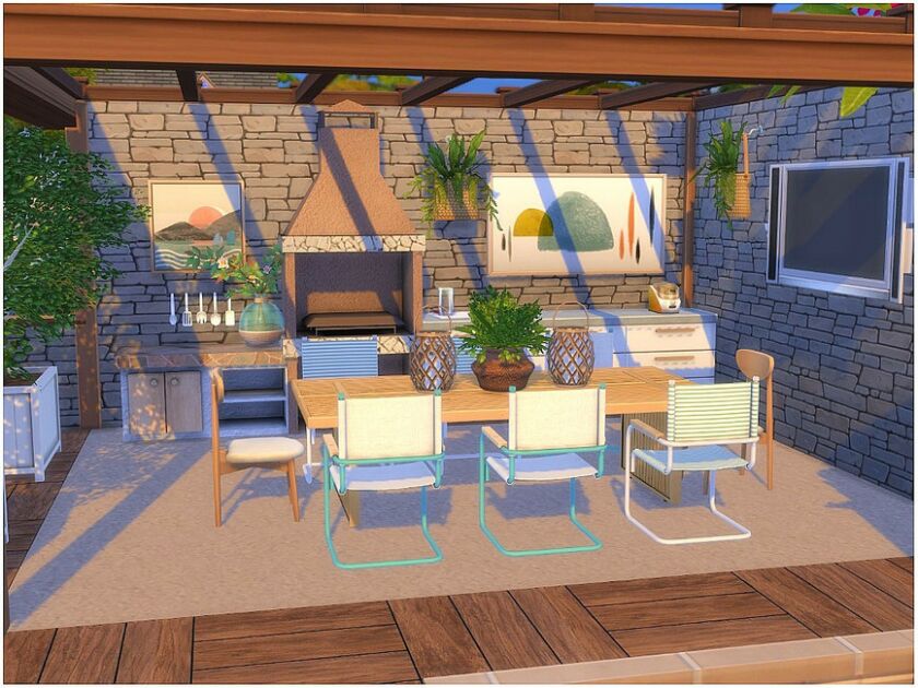 sims 4 cc spring yard by lotsbymanal 2