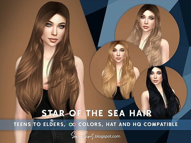 Star Of The SEA Hair Sims 4 CC