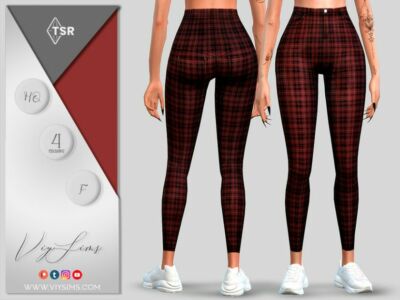 Star Pants NO Detail – Female [Pattern Plaid] Sims 4 CC