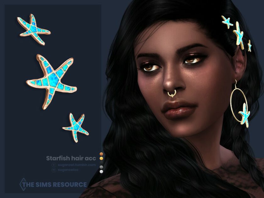 Starfish Hair ACC Sims 4 CC