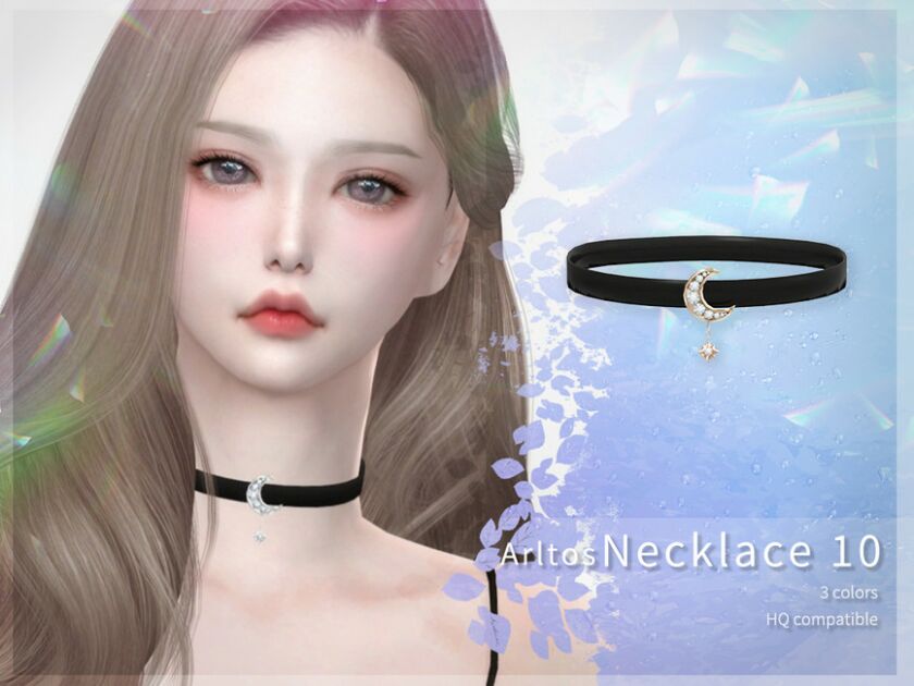 Stars And Moon Choker / 10 By Arltos Sims 4 CC